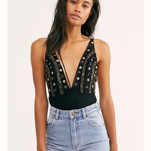 Black Free People Bodysuit never worn